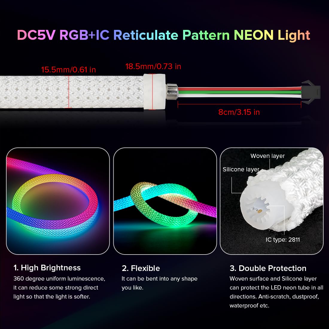 LED MAGIC NEON 5M _ 10M متوفر 2 قياسات