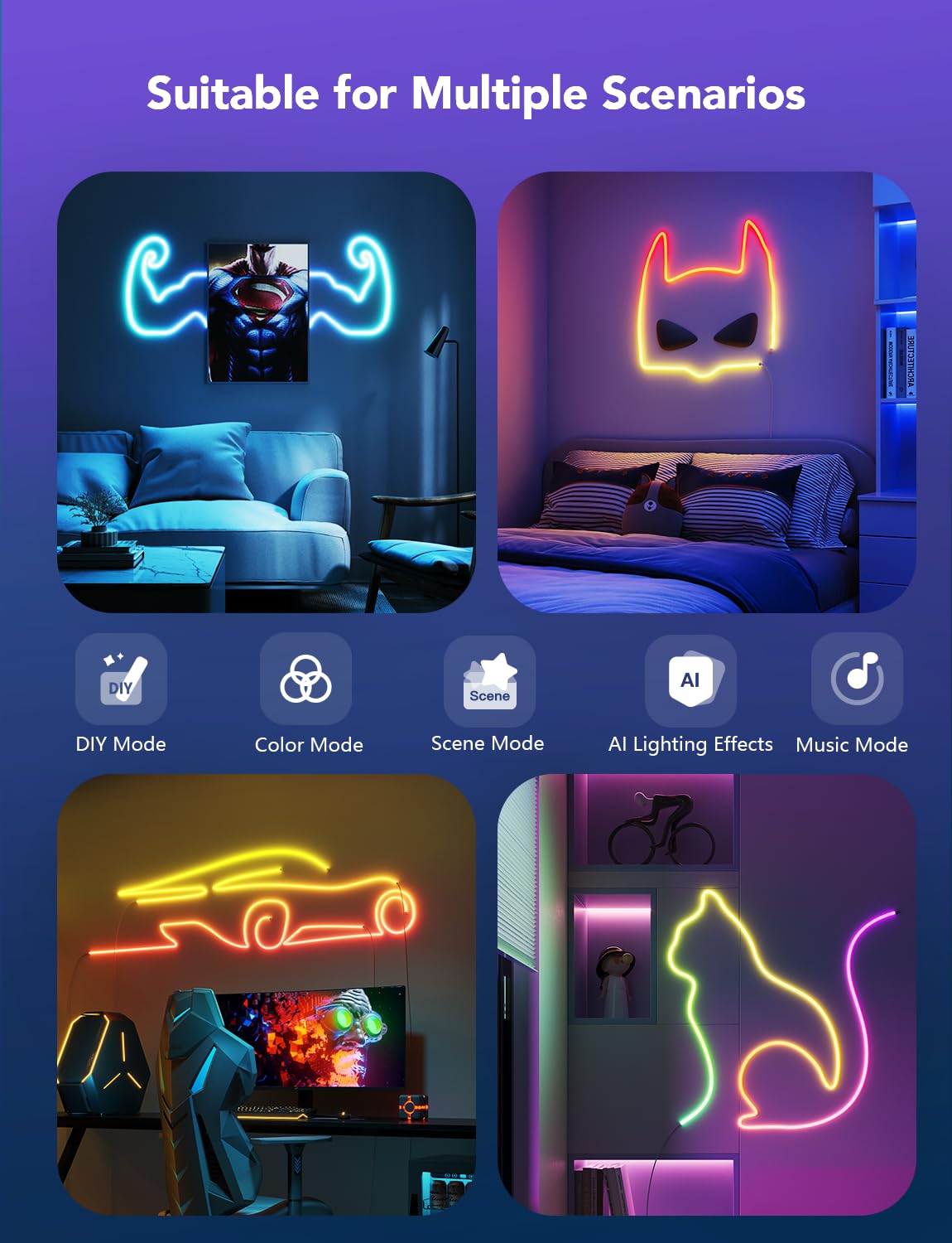 LED MAGIC NEON 5M _ 10M متوفر 2 قياسات