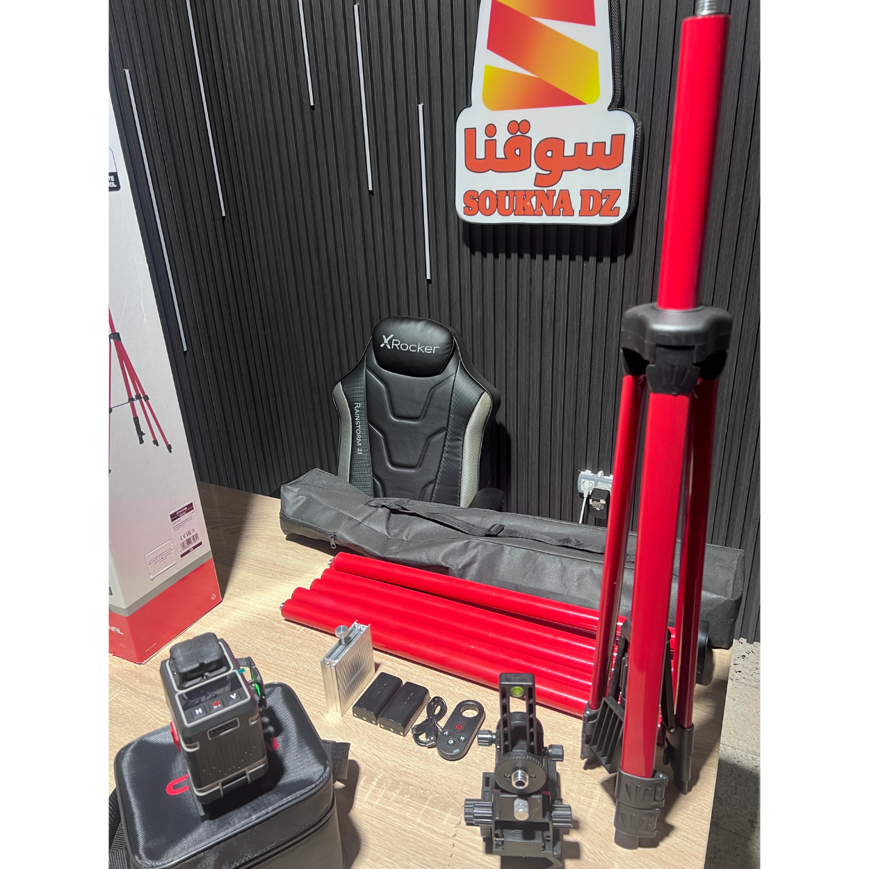 Niveau Laser Crown 4D 360° .16  lignesلين ,Avec Perche 5M