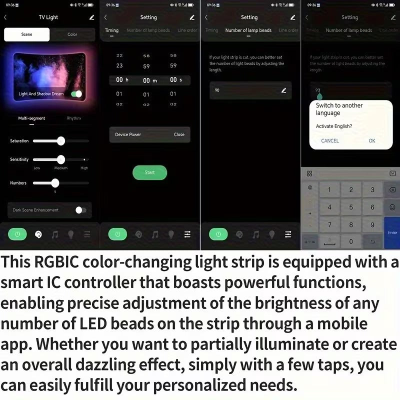 tv backlight led ليد شاشة تفاعلي يصل حتى 50 بوس