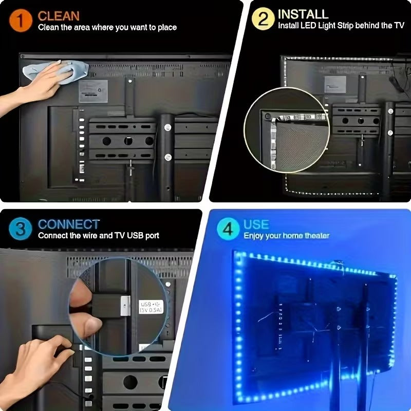 tv backlight led ليد شاشة تفاعلي يصل حتى 50 بوس