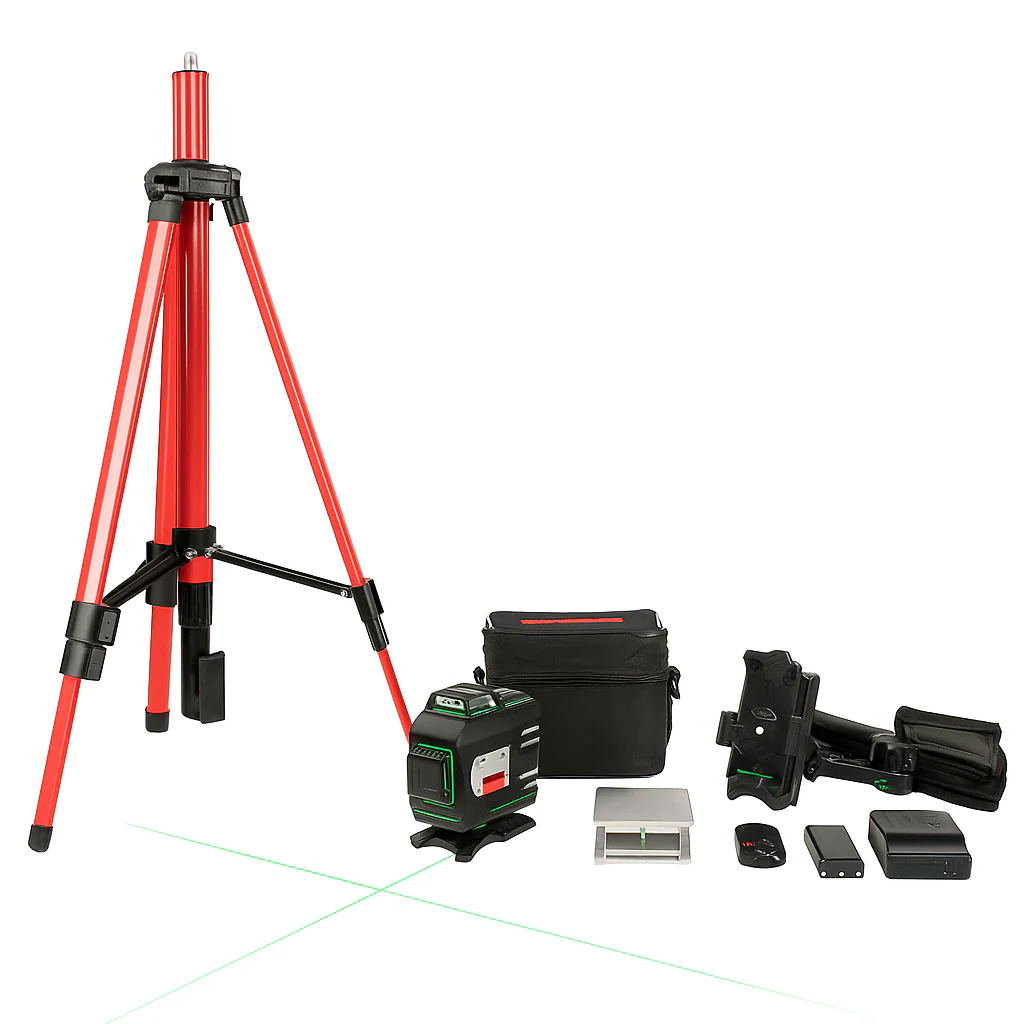Niveau Laser Crown 4D 360° .16  lignesلين ,Avec Perche 5M