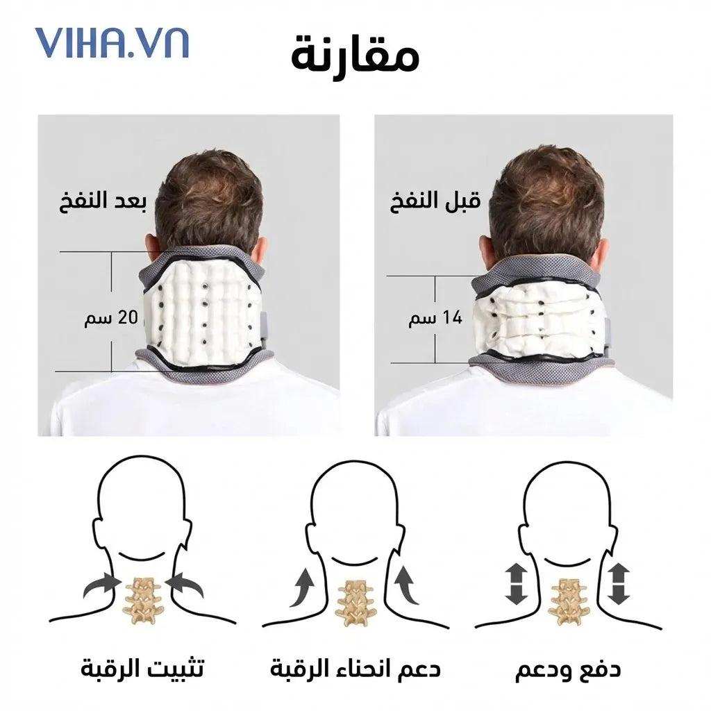 دعامة الرقبة الهوائية الطبية لون ازرق