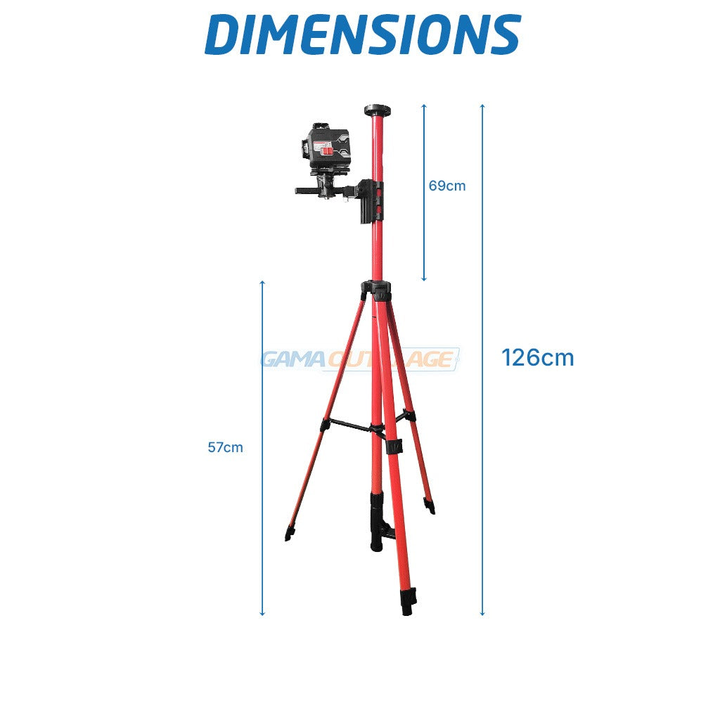 Niveau Laser Crown 4D 360° .16  lignesلين ,Avec Perche 5M